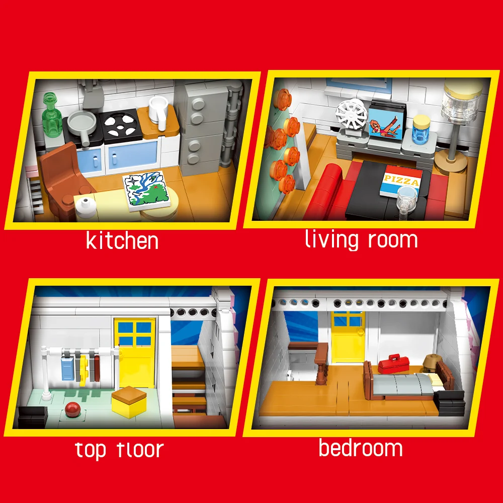 AUF LAGER MOC Idee Klassische Japanische Anime Szenen Bausteine Montage Haus Ziegel Bau Spielzeug für Kinder Geschenk Set