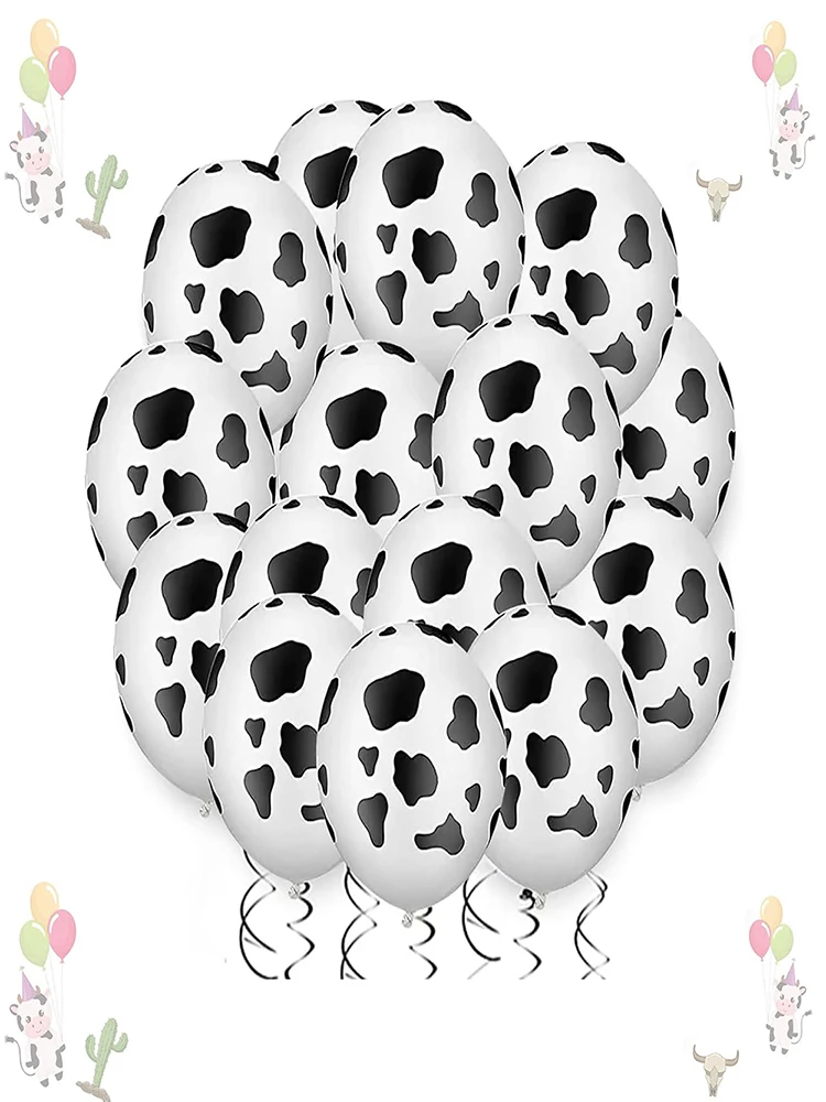 Ballon de fête de vache, ballons amusants imprimés de vache, fournitures de décoration de fête d'anniversaire pour enfants, thème de ferme, décor de réception-cadeau pour bébé
