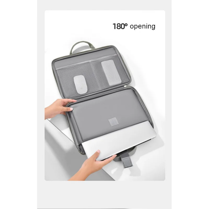 حقيبة يد جديدة 180 درجة حقائب كمبيوتر محمول مفتوحة بالكامل للرجال والنساء 13.3/15.6 بوصة حماية الكمبيوتر
