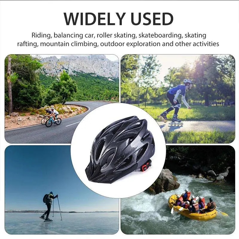 Cycling Helmet Comfort Lining Lightweight Fiber Texture Helmet Adult Mountain Bike Cycling Equipment