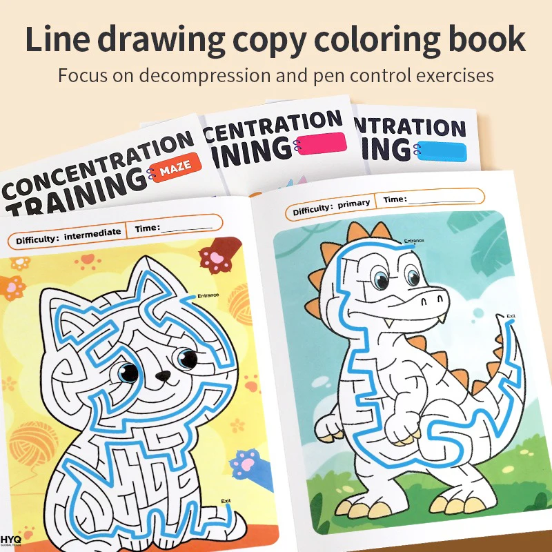 Libro de Laberintos Educativo 3-8 Años, Desarrollo Cognitivo, Atención y Concentración, Páginas Coloridas image 2