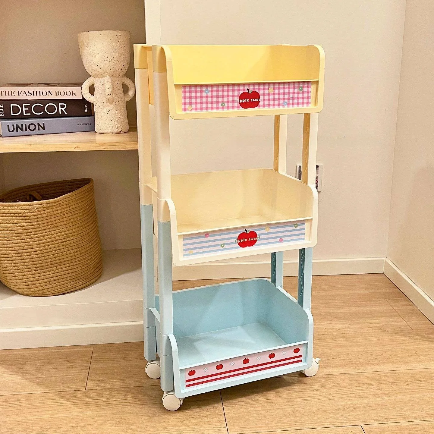 

Mobile Multi-layer Storage Rack Baby Snacks Bathroom Makeup Room Organizer Kitchen Bedroom Floor-standing Small Cart Shelf