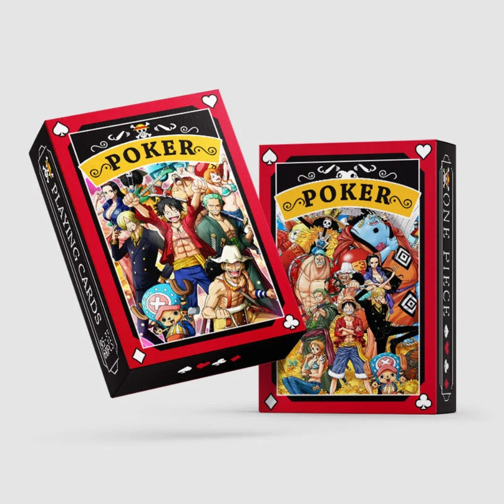 ONE PIECE Playing Cards NARUTO Anime Peripheral Party Games Jujutsu Kaisen HD Color Printing Anime Cards Chainsaw Man Kids Toys