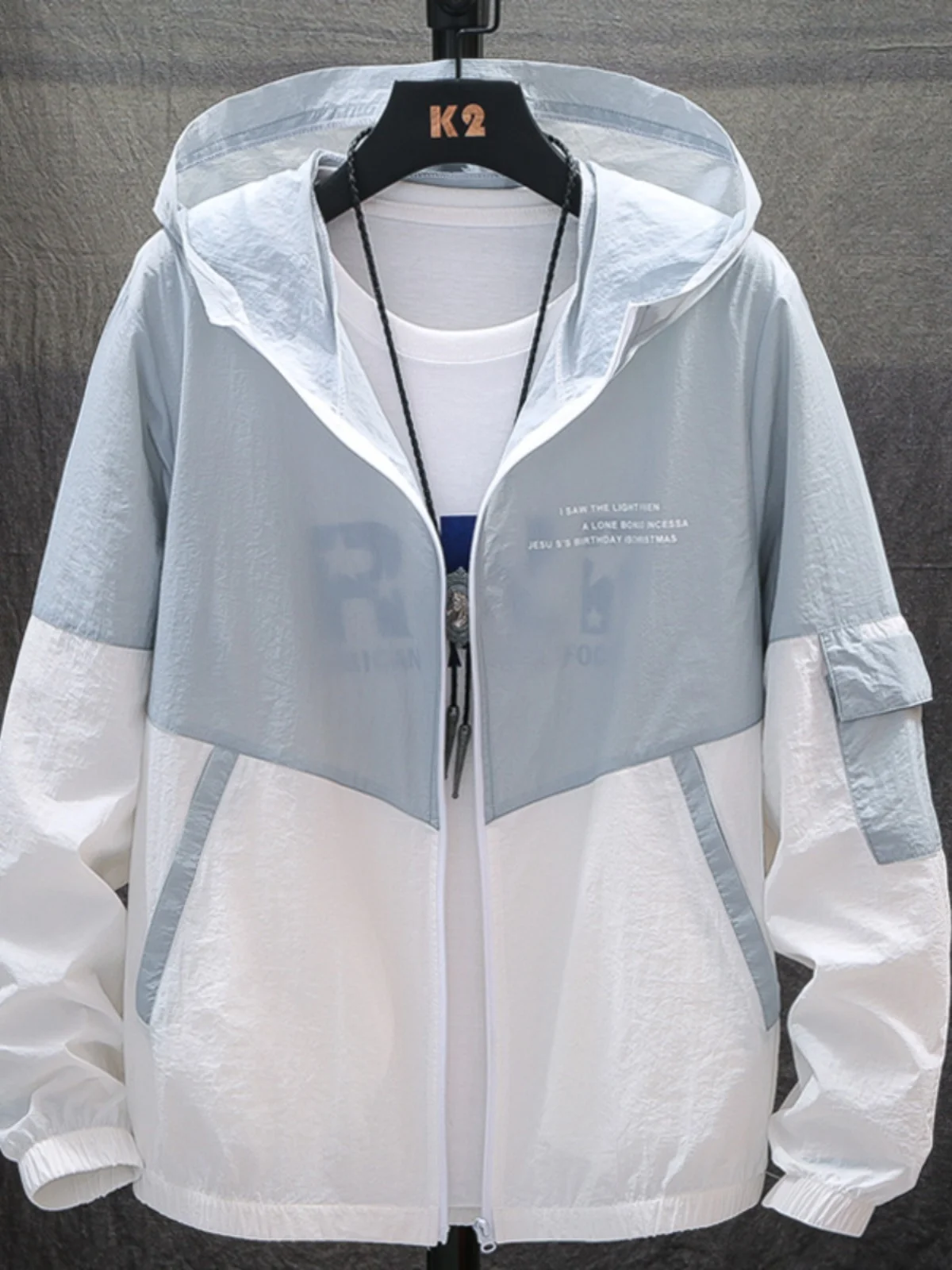 

Lightweight Breathable Men's Summer Sun Protection Ice Silk Jaet Trendy Korean Sle Haome Airy Sunscreen Outerwear