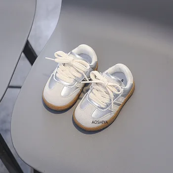 通気性のあるエアメッシュの子供用レースアップスニーカー,カジュアル,スポーツ,ランニング,男の子,女の子,子供向けのファッション