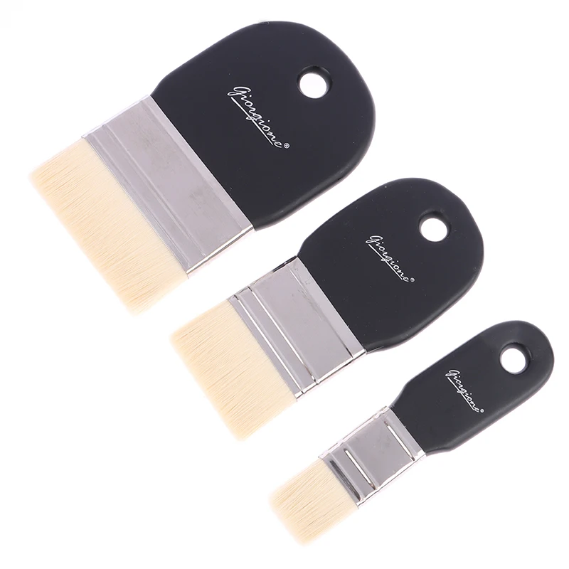 1ชิ้นขนแปรงไนลอนแข็งแปรงทาสีศิลปะ gouache สีน้ำพื้นที่ขนาดใหญ่สีน้ำมันอะคริลิคแปรงทำความสะอาดบาร์บีคิว