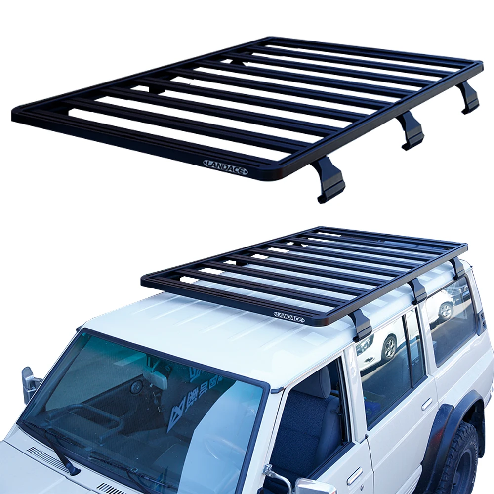 Universal OEM 4X4 Accessories Gutter Mount Aluminum Roof Track Rack Patrol Y60 Nissan Car Roof Luggage Rack