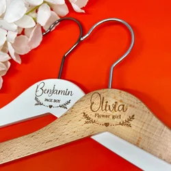 Custom Children's Hangers, White Natural Color Kids Hangers, Hangers for Girls Boys, Wooden Clothes Hanger, Closet Organizer