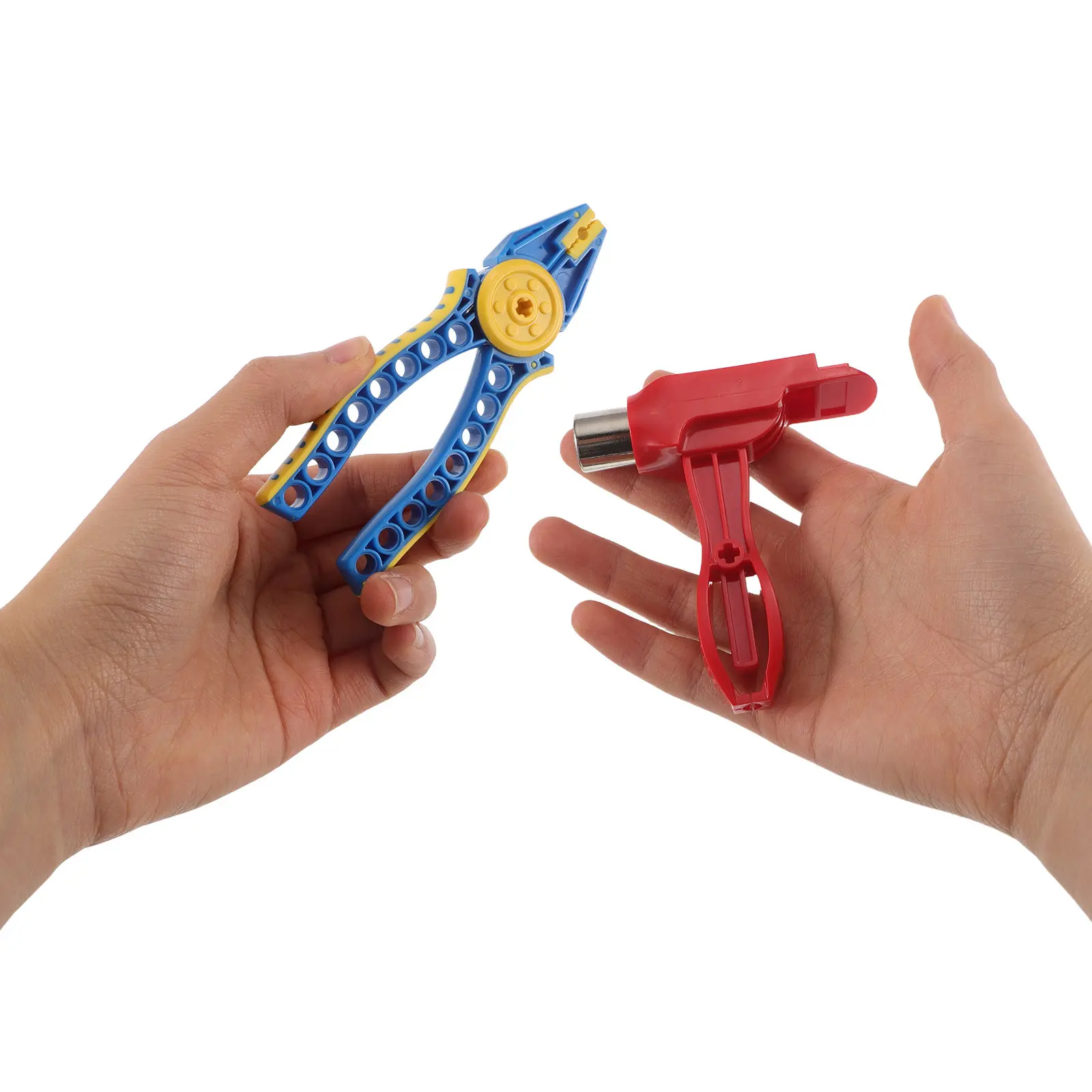 

2Pcs Brick Separator Tool Set Small Particle Brick Disassembly Hammer Tongs for Easy Assembly and Dismantle Building Block