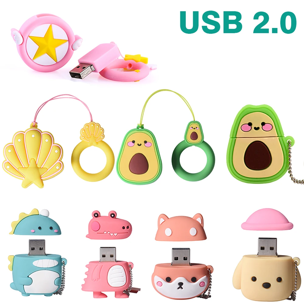 JASTER Cartoon USB Flash Drive 128M 4GB 8GB 16GB 32GB 64GB 128GB Memory Stick Children's Student Gift Pen Drive Pendrive