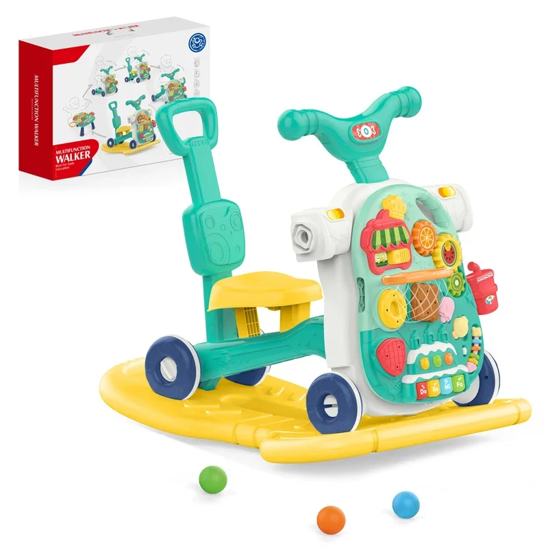 

Wholesale 5 In 1 Multi-Function Plastic Activity Walker Baby Musical Learning Walkers Toys