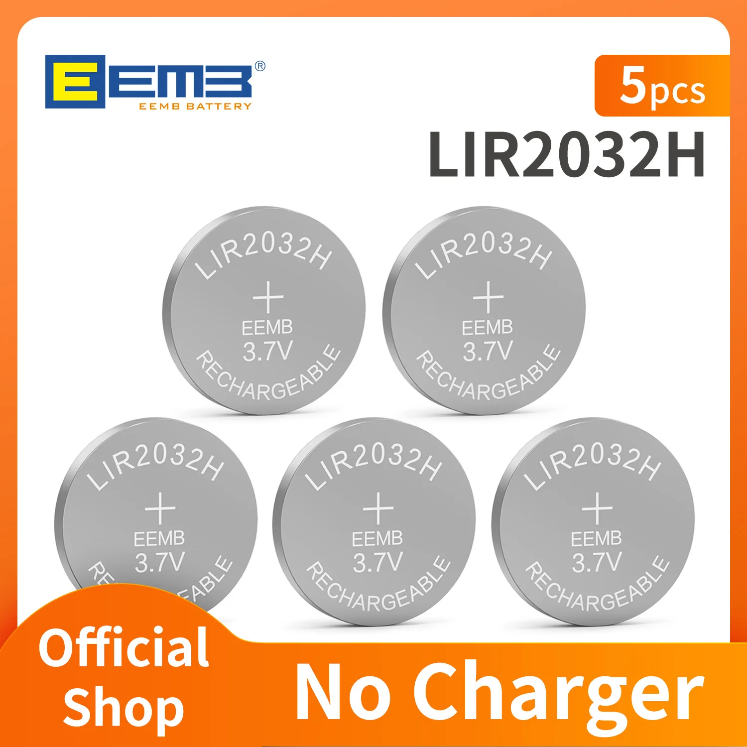 Original LIR2032H Wiederaufladbare Batterie 70mAh Knopfzelle Mit USB-Ladegerät 2032 Münzbatterie für Autoschlüssel Digitalkamera, Sensoren
