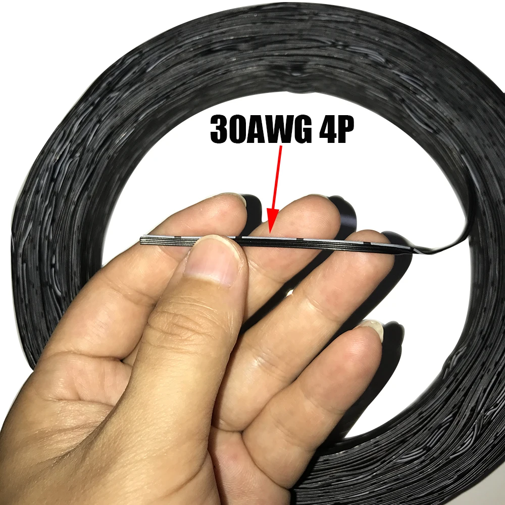 Imagem -02 - Cabo de Silicone de Alta Temperatura Fio de Teste de Fio de Alimentação Conector de Linha 200 Metro Rolo 30awg 2p 3p 4p 5p 6p