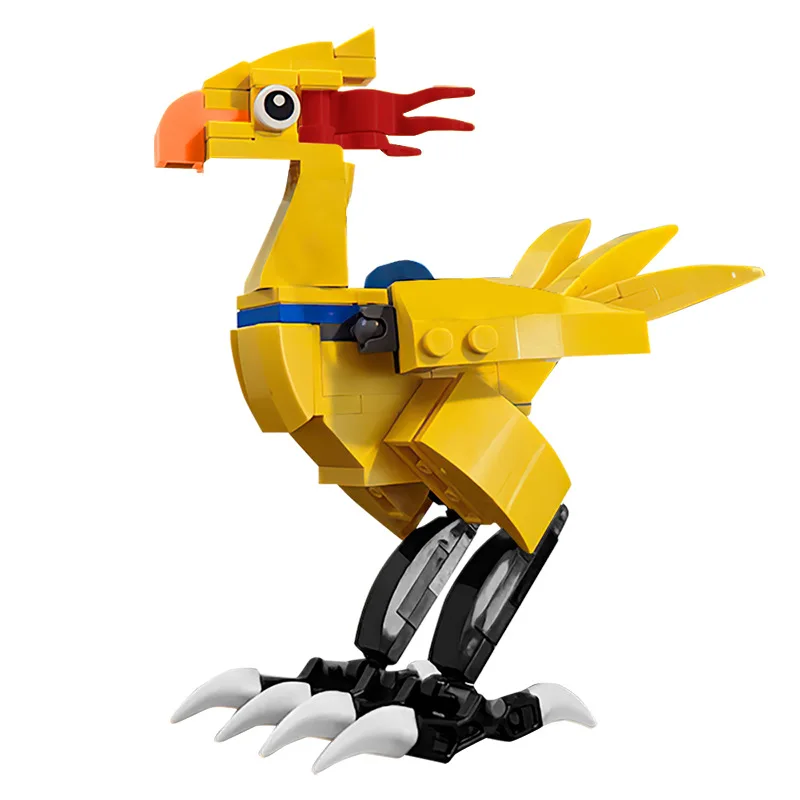 Gobricks MOC Anime Movies Character Clouds Strifes FFVIIs Brickheadzs Building Block set Fantasy Chocoboed Bird Brick Toys Kids