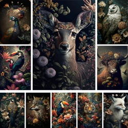 Animal Flowers Tiger Owl Printed Cross-Stitch Patterns Embroidery Hobby Handiwork Handicraft Sewing Stamped Wholesale Promotions