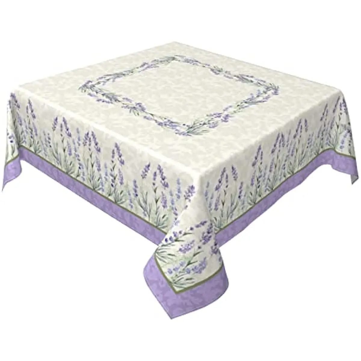 Elegant Lavender Rectangular Tablecloth Holiday Party Decor Spring Floral Waterproof Tablecloth for Wedding Decorations