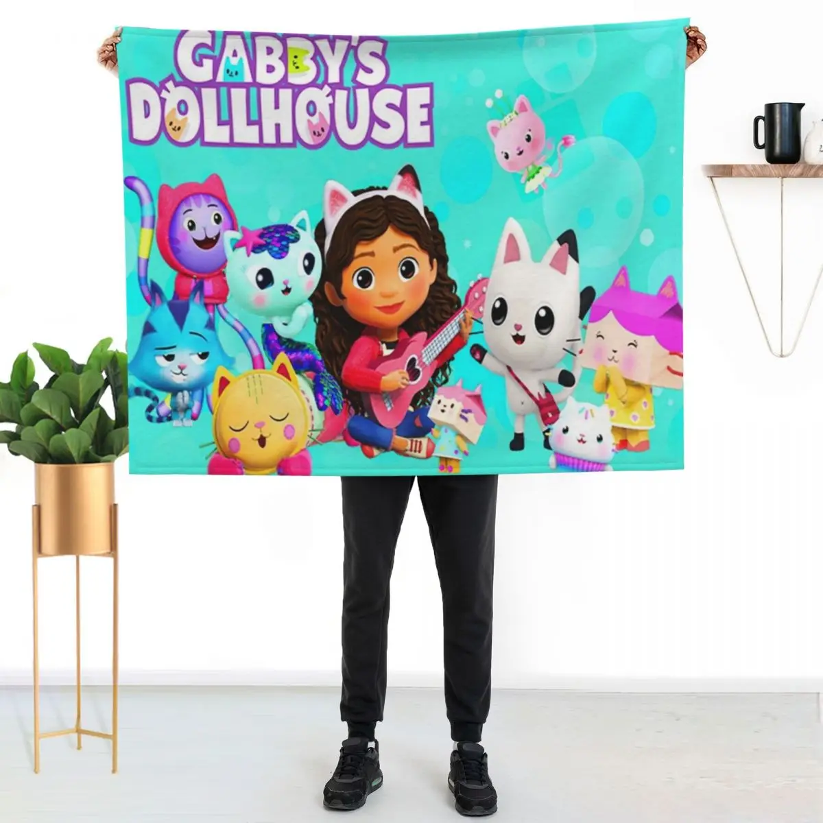 

Gabby's Dollhouse characters Throw Blanket Lightweight Warm Blanket for Indoor Outdoor Use