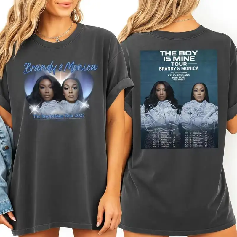 

ГОРЯЧИЙ! Футболка унисекс с культовой моника и бренди Duo 2025 The Boy Is Mine Tour Dates