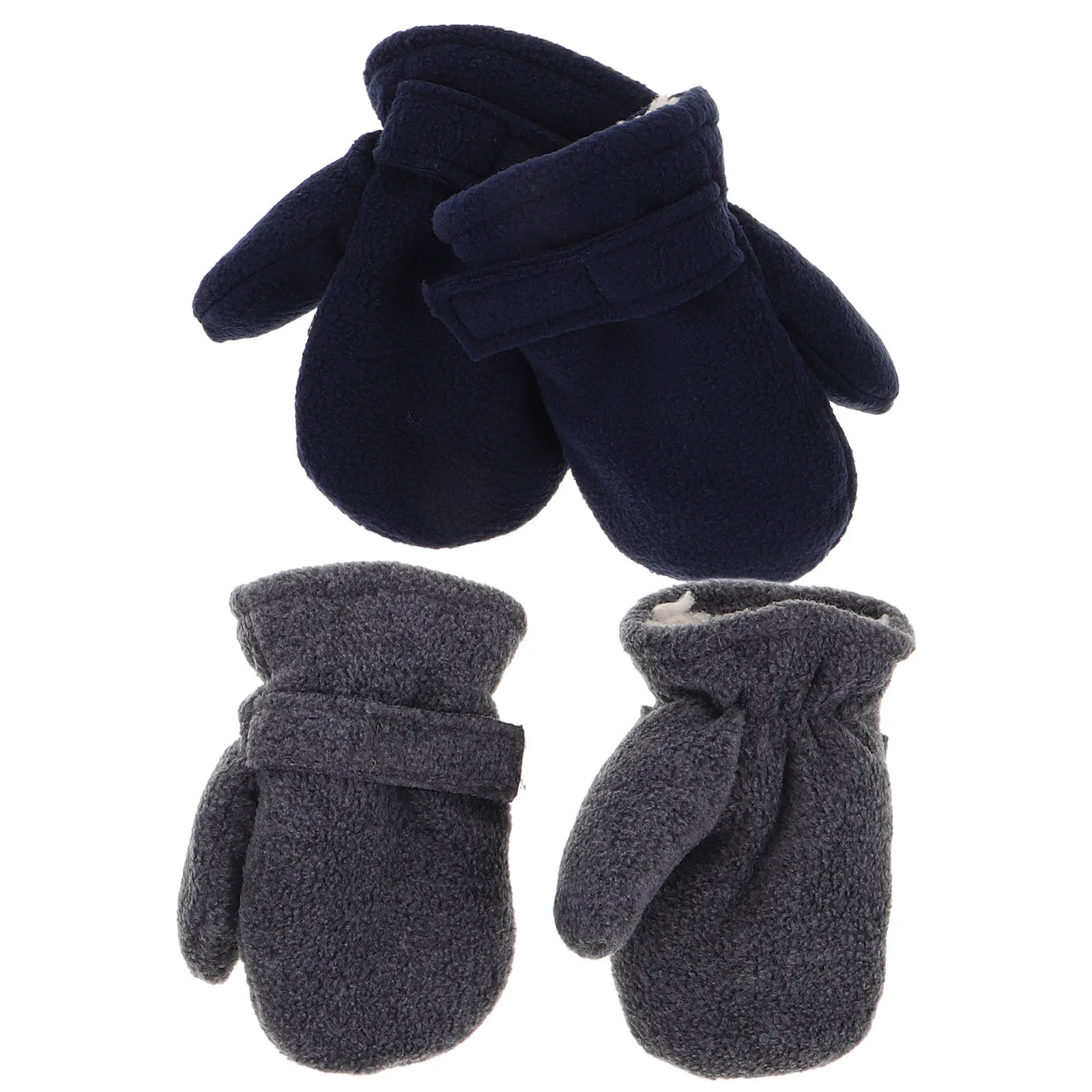 

2pcs Kids Thermal Thick Fleece Lined Winter Mittens For Toddlers Insulated Snow Hand Protection Outdoor Play Infant Snow Winter