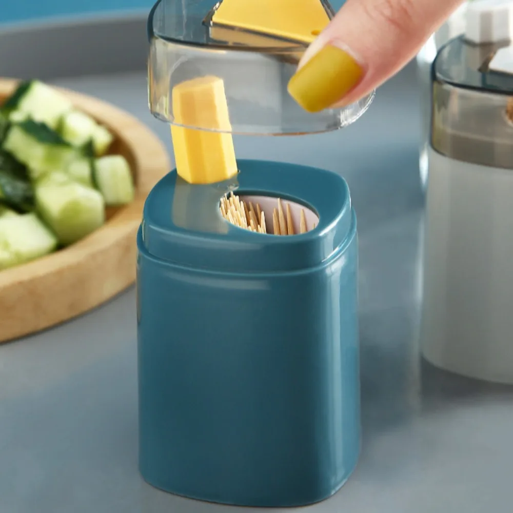 Home Creative Press Toothpick Box High-end Restaurant Automatic Toothpick Bucket Portable Toothpick Holder Toothpick Jar