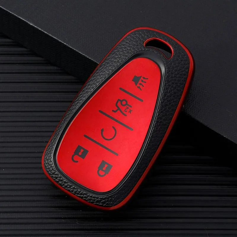 Car Key Case for Chevrolet Chevy Malibu Camaro Cruze Traverse Sonic Volt Bolt Equinox TPU Leather Cover Holder Fob Accessories