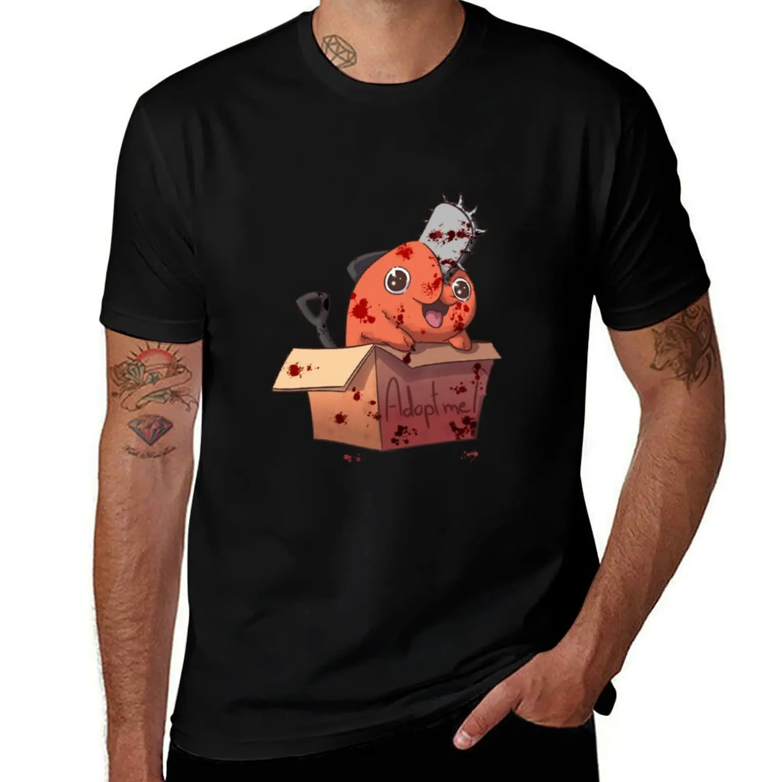 Pochita T-Shirt t shirts cotton 100% cotton t shirt man men t shirt cotton 100% T-Shirt