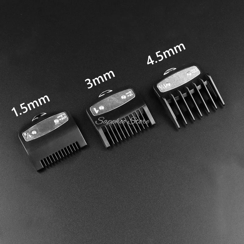 2/3/4 stücke Für Wahl Universal Haar Clipper Grenze Kamm Schwarz Transparent Rot Guide Trimmer Wachen Befestigung 1,5mm 3mm 4,5mm 6mm – Detail 6