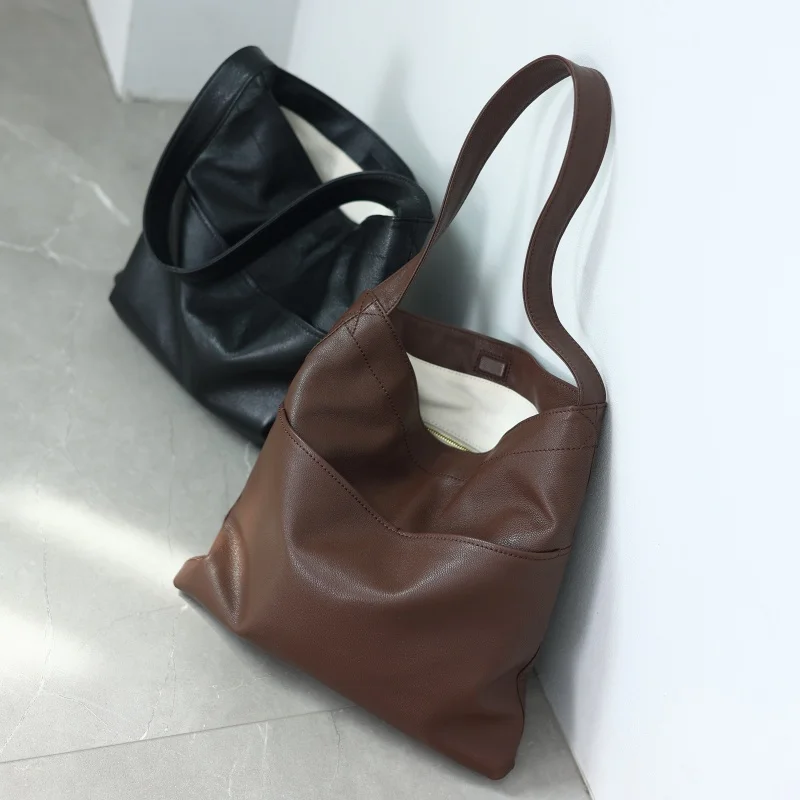 

Женские роскошные сумки на одно плечо из натуральной кожи, маленькая мягкая универсальная сумка-тоут