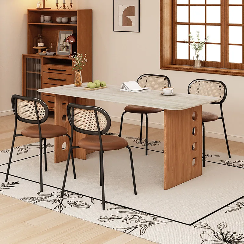 

Square Wooden Dining Tables White Luxury Modern Nordic Kitchen Dining Tables Marble Center High Mesas De Comedor Furniture