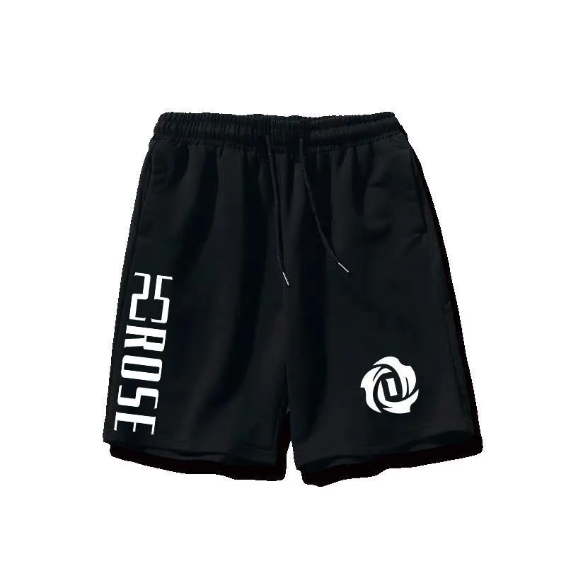 Pure Cotton Derrick Rose Rose Basketball Sports Shorts  Loose  Breathable and Stylish