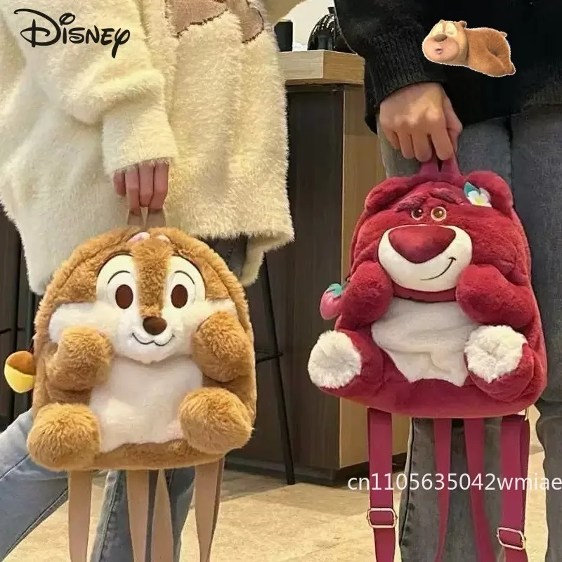 Disney 2025 New Women's Backpack High Quality Casual Lightweight Travel Backpack Fashionable Simple Versatile Girl Doll Backpack