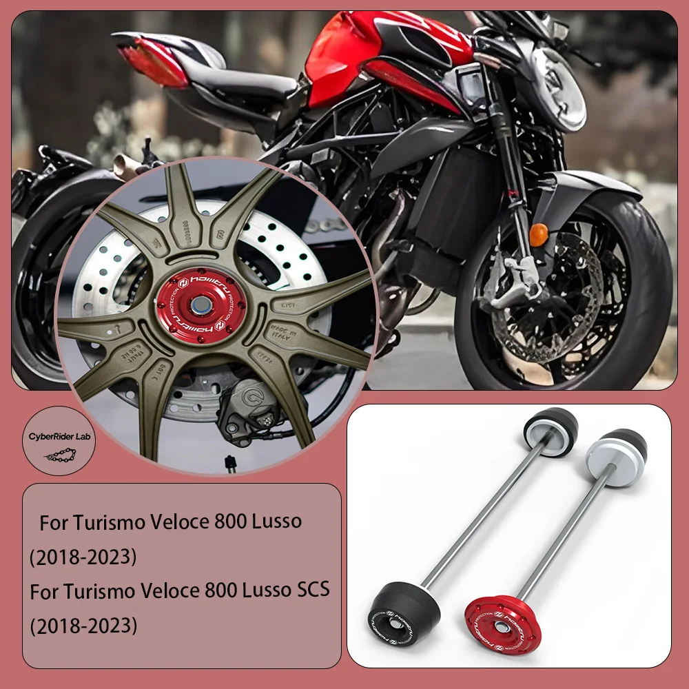 

For MV Agusta Turismo Veloce 800/RC/Lusso/Lusso SCS (2014-2023) Front & Rear Wheel Spindle Crash Protection