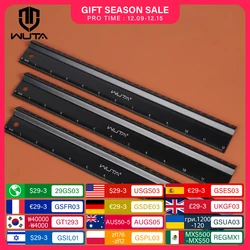 WUTA Leather Cutting Ruler Safety Ruler Titanium Plated Stainless Steel Protective Ruler Metal 30cm 12 inch Non-slip Craft Tools