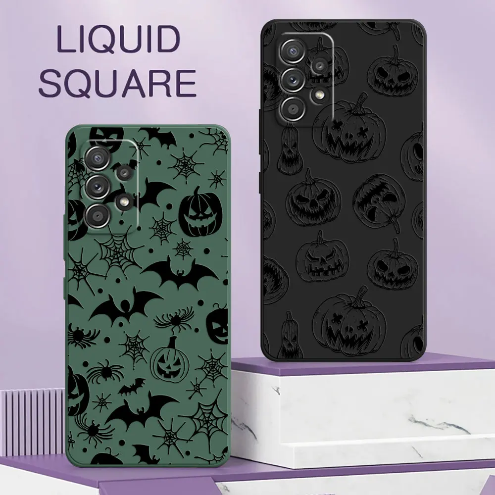 

Halloween Black Horror Art A56 Case For Samsung Galaxy A17 A55 A54 A53 A36 A35 A34 A52 A72 A32 A51 A26 A07 Silicone Phone Cover