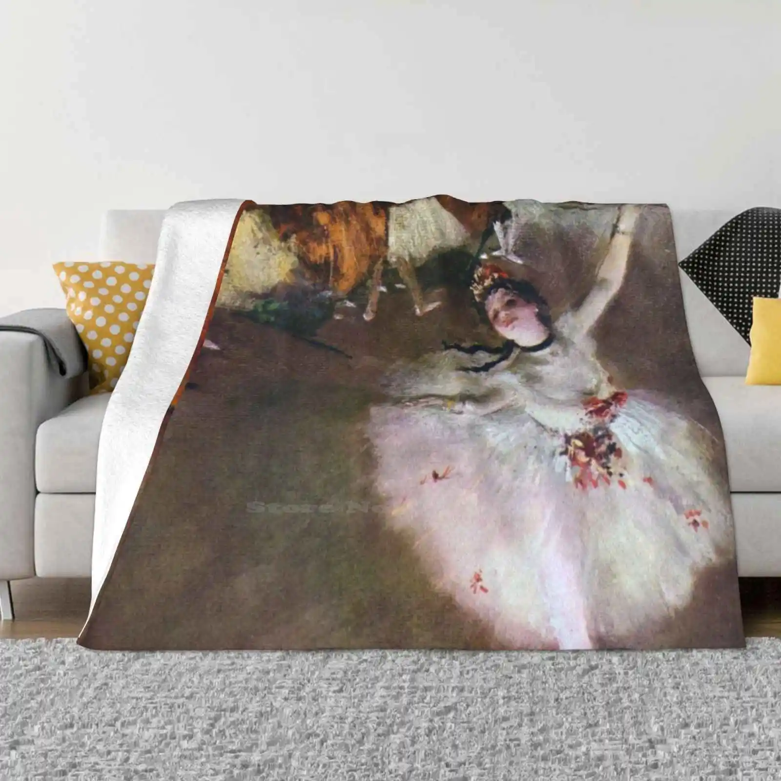 The Star ( Alternate Version ) ( 1878 ) By Edgar Degas Best Selling Room Household Flannel Blanket Edgar Degas French France