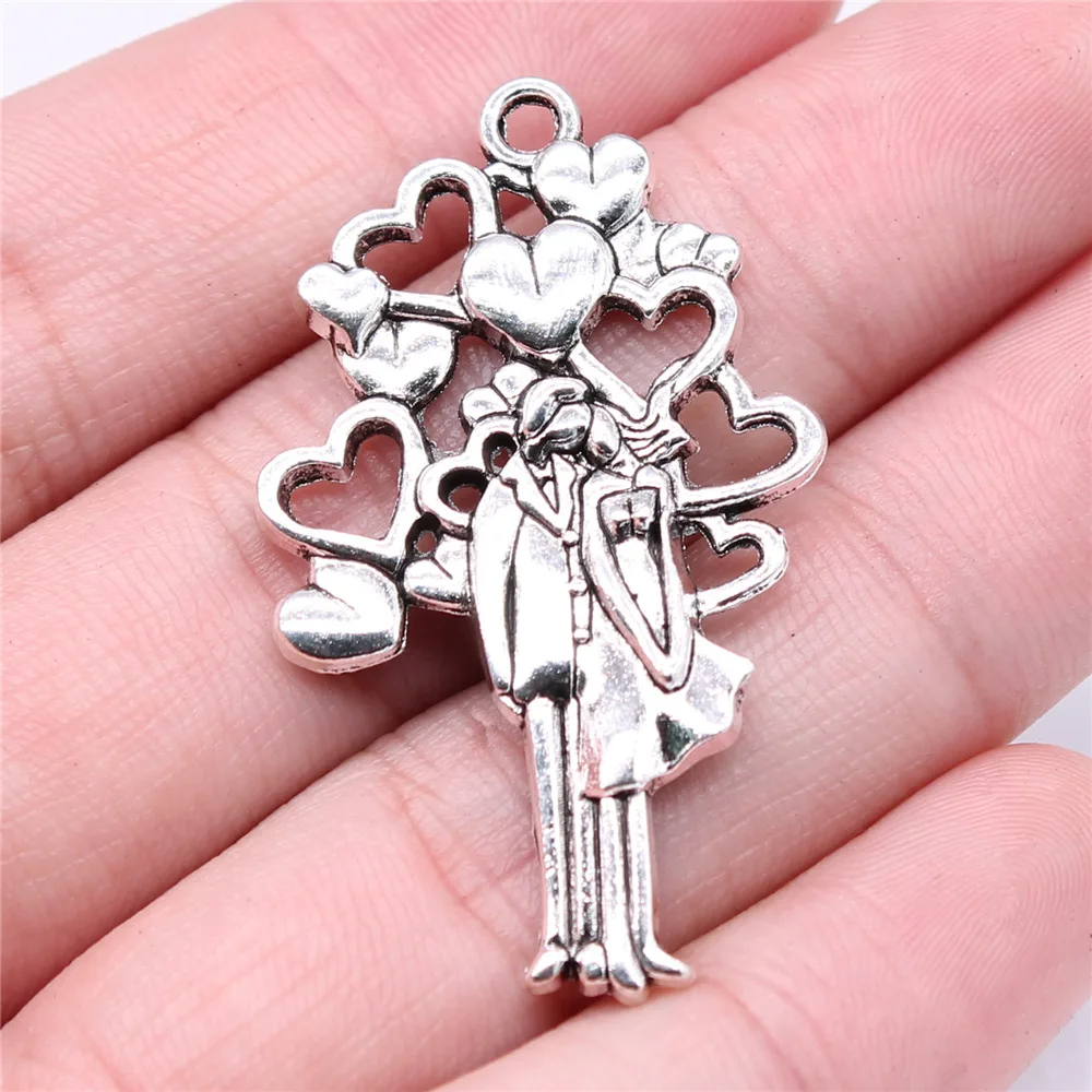 10pcs Lover Couples Charms Pendant For Jewelry Making Boy Girl Charms Kissing Charms Pendant DIY Handmade Craft