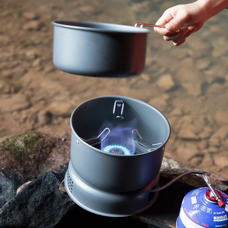 Outdoor Alcohol Stove, Hot Pot, Liquid Gas Stove Head, Self driving Tour, Windproof Portable Integrated Outdoor Stove