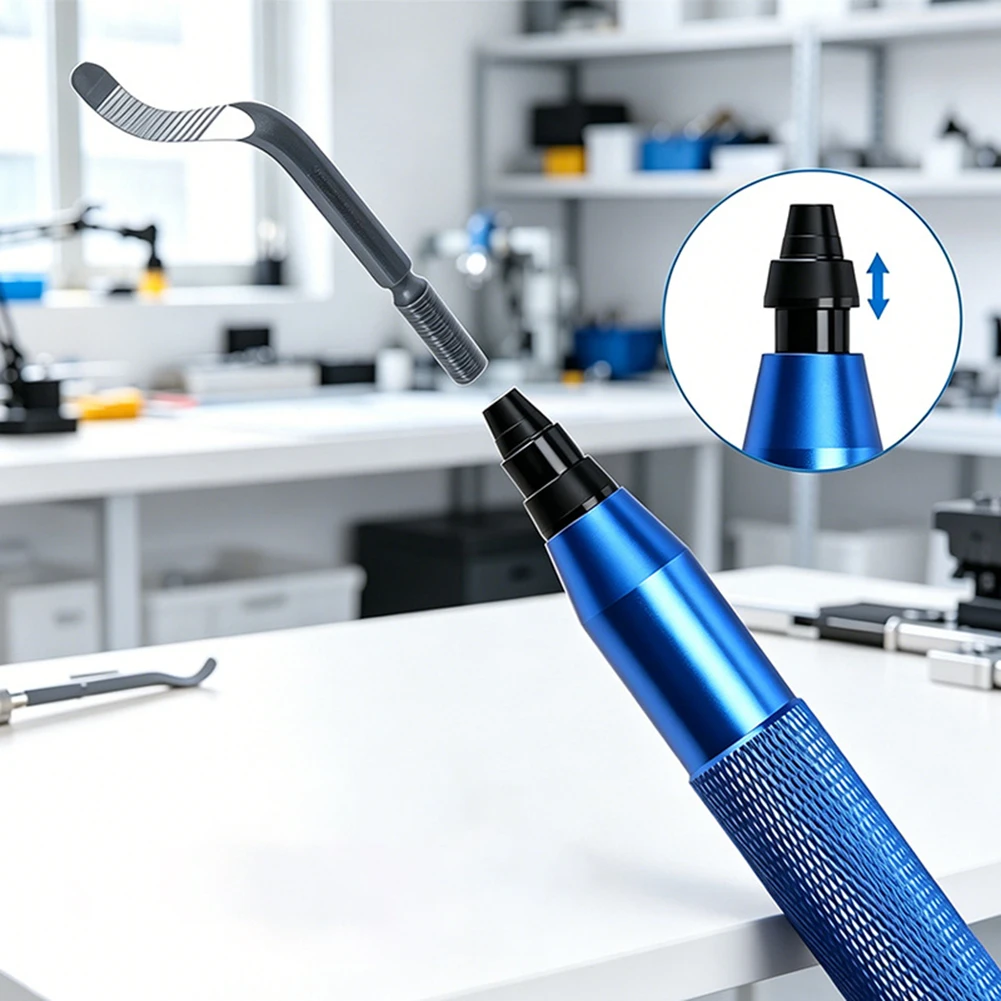 13.2cm Blue Metal Deburring Reamer with Quick Swap BS1010 Accessories for Edge Burr Removal on Plastics Surfaces