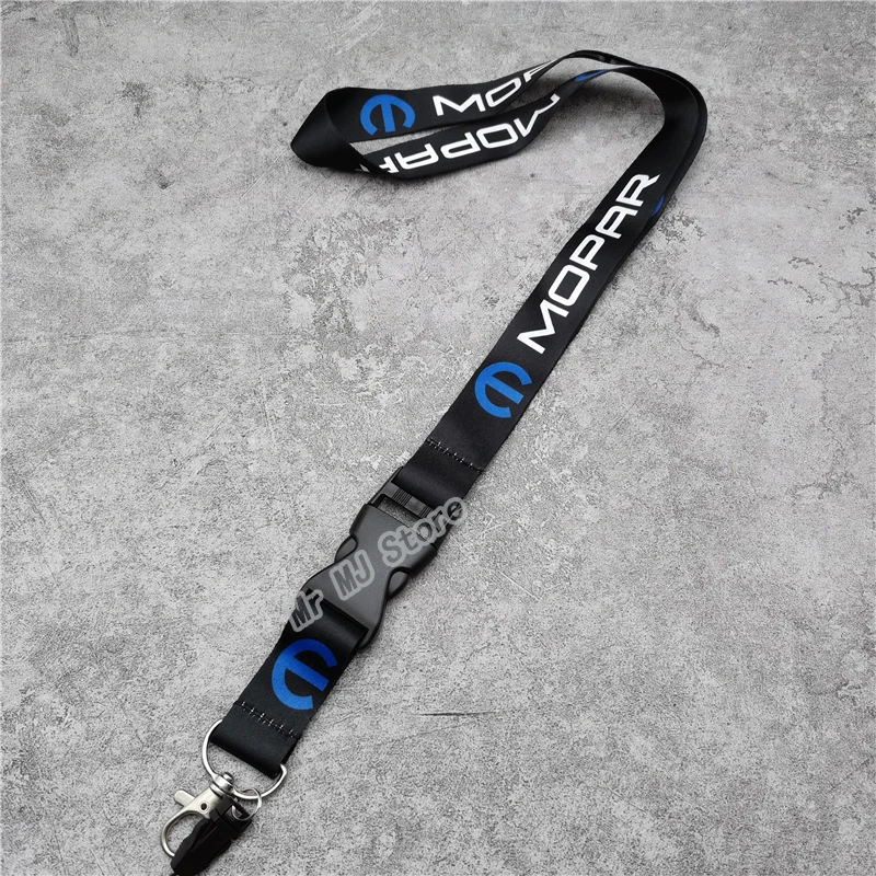 Car Styling MOPAR Badge Nylon Embroidery Employee\'s Card Phone Lanyard Keychain for Jeep Chrysler Auto Motorcycle Accessories