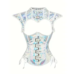 Rock Steampunk Studded Cape and Corsets, Cyberpunk Coslay Set for Halloween Csci-fi Movie Style, Cosplay Costumes for Enthusiast