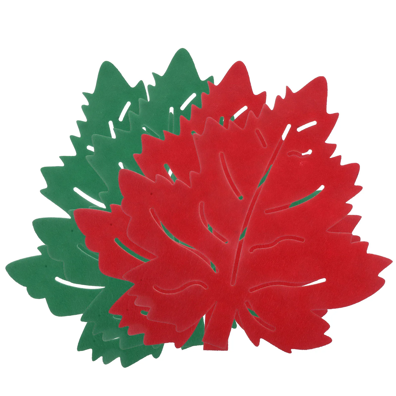 

4 Pcs Easter Table Mat Leaf Coasters Heat Insulated Placemats Cloth Plate Dinning Non Skid Scratch Resistant Kitchen Dining Hall