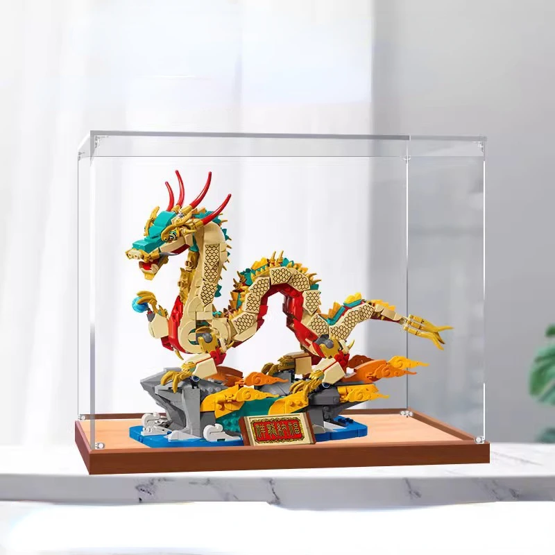 40x 20x 30cm 2mm Display Case For Lego 80112 Dragon Model Building Blocks Showcase Blocks Accessories