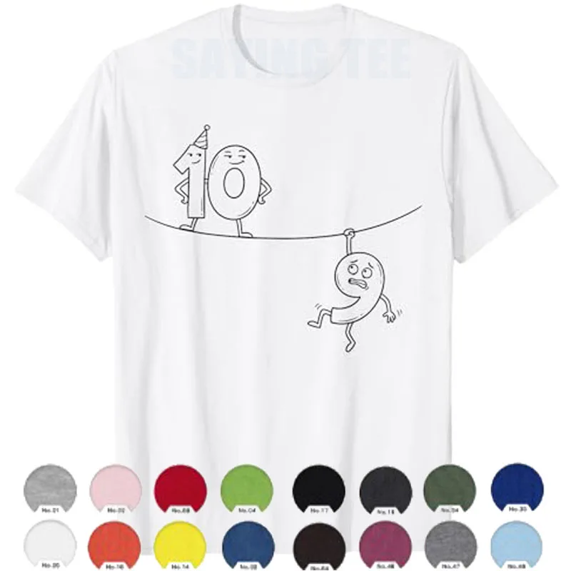 10th Birthday Party Funny 10 Years 10Yr Old Boys Girls T-Shirt Goodbye 9 Hello 10 Double Digits Comic Graphic Clothes Sons Gifts
