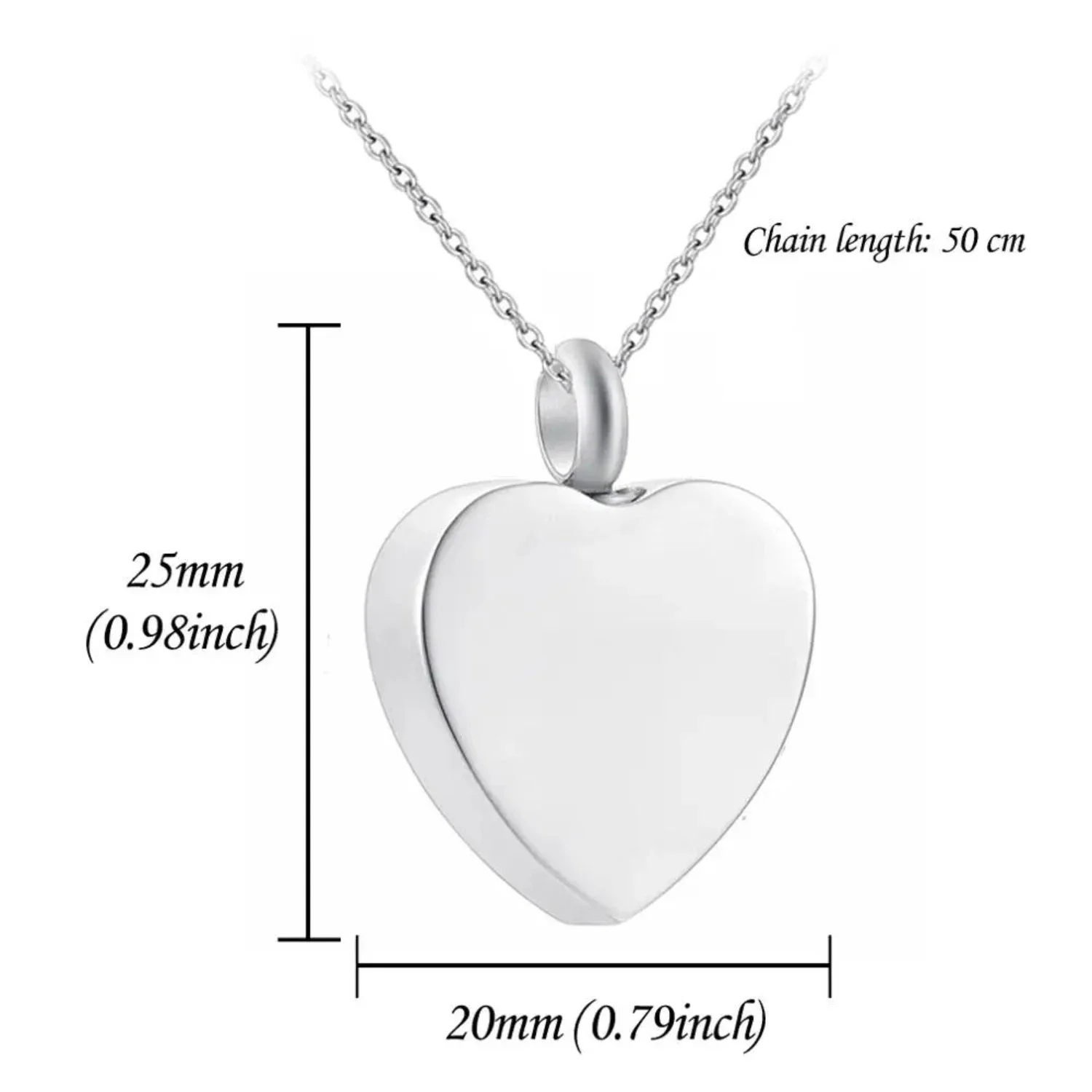 Beautiful and Exquisite Heart-Shaped Stainless Steel Cremation Jewelry - Stunning Memorial Necklace for Cherishing Your Furry Fr