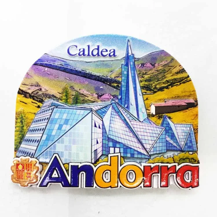 European Tourist Fridge Magnet Souvenir Andorra Monaco Spain France Corsica Refrigerator Magnets Home Decoration Accessories