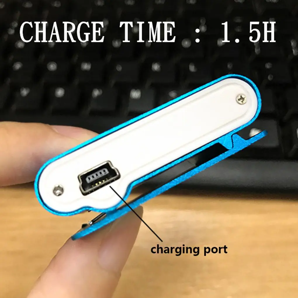 Mini reproductor de MP3 con pantalla LCD, medios musicales portátiles, compatible con tarjeta SD TF, interfaz de pantalla de 3,5mm, dispositivo de viaje sin accesorios