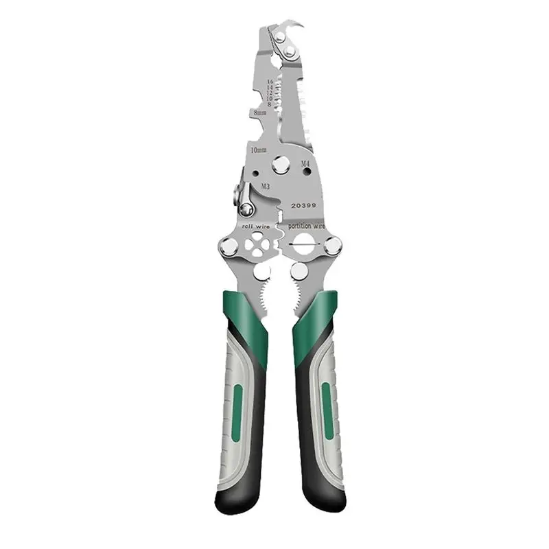 A60Z18 In 1 Foldable Wire Stripper,Foldable Crimper And Stripper, Multifunctional Wire Stripper Crimper Cable Cutter Pliersmay