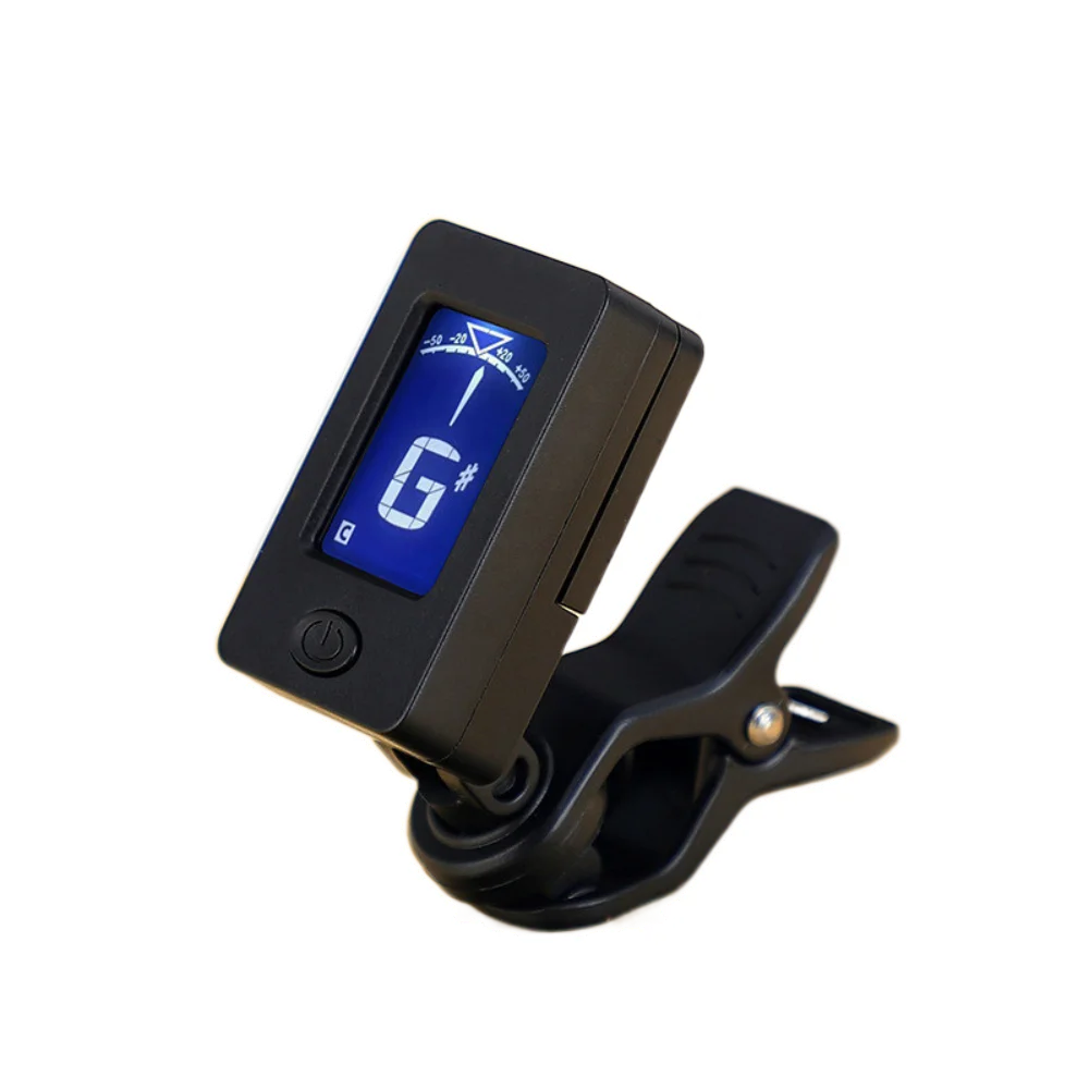 Tuner Akustyczny do Gitary z Wyświetlaczem LCD Chromatyczny Obrotowy Elektryczny Cyfrowy Tuner Klipsowy Profesjonalny Cyfrowy Tuner do Gitary Skrzypce