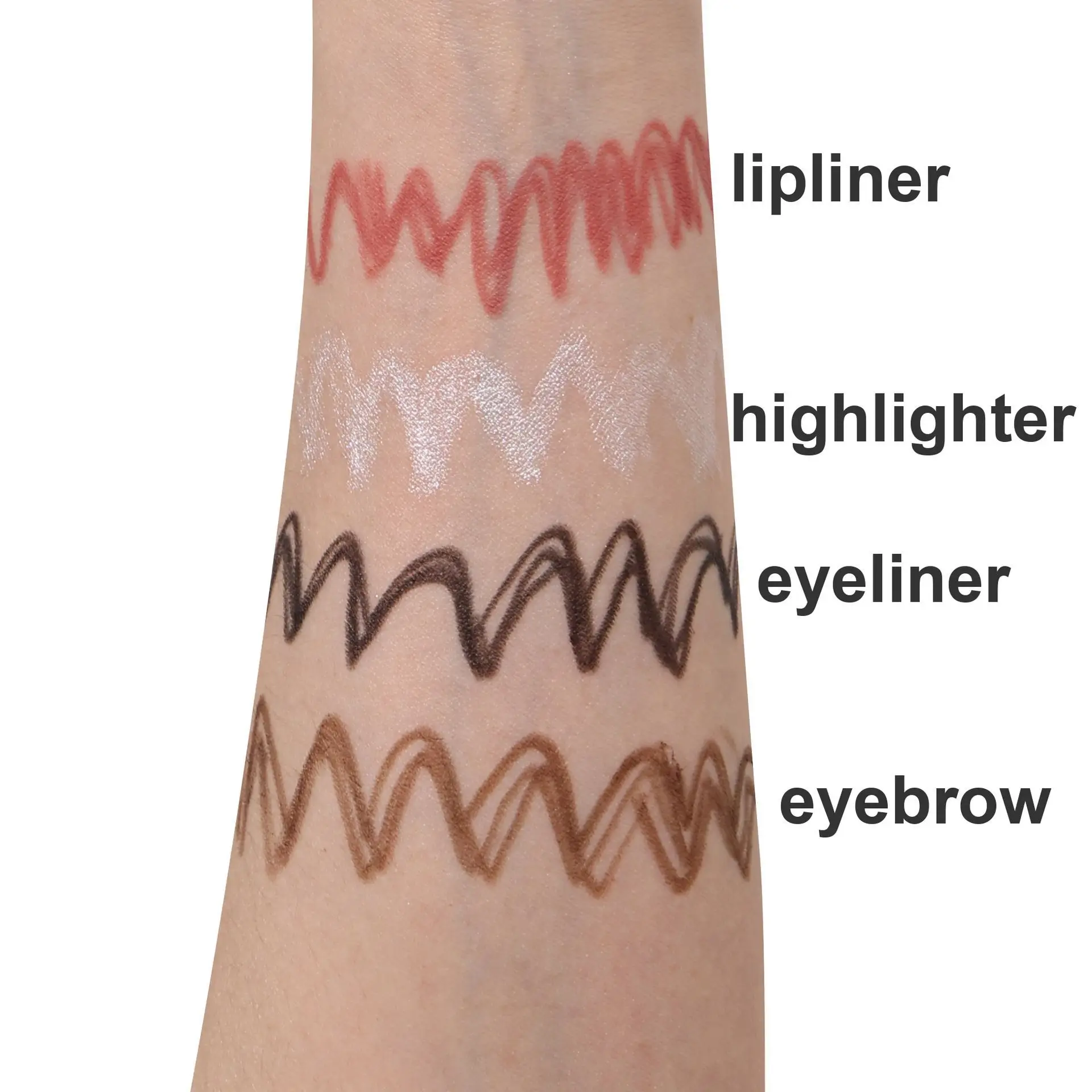 No Logo Multi-effetto 4 In 1 Eyeliner matita per sopracciglia penna Lipliner cosmetici impermeabili di lunga durata evidenziatore matita per trucco labbra