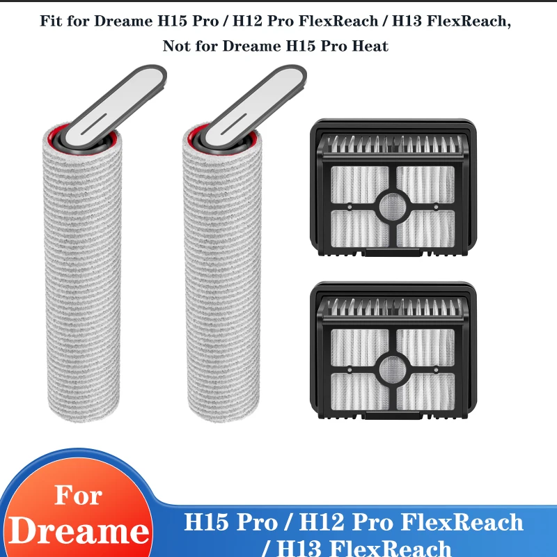 

Fit For Dreame H15 Pro / H12 Pro FlexReach / H13 FlexReach Wet Dry Vacuum Brush Filter, ❌NOT for ( Dreame H15 Pro Heat )